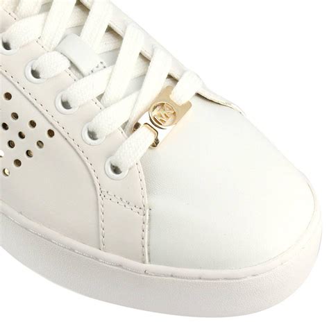 michael kors women's white leather sneakers|michael kors sneakers outfit.